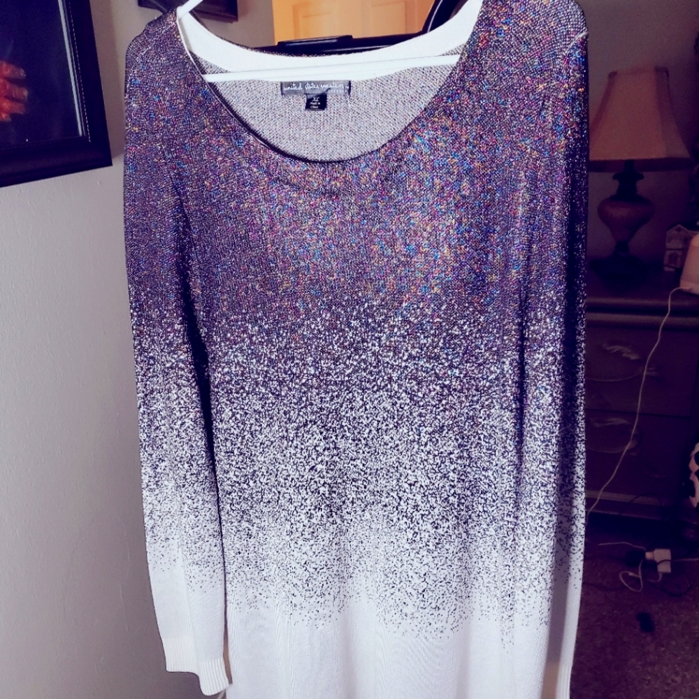 Multi sparkle sweater dress